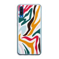 Colored Zebra: Samsung Galaxy A50 Transparant Hoesje