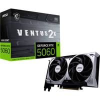 MSI Nvidia GeForce RTX 5060 Videokaart 8G Ventus 2X OC 8 GB GDDR7-RAM PCIe x8 HDMI, DisplayPort Overclocked, Zero-Fan-Modus , NVIDIA G-Sync , Vulkan