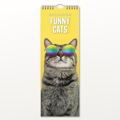 Grappige Katten Slimline Kalender 2026