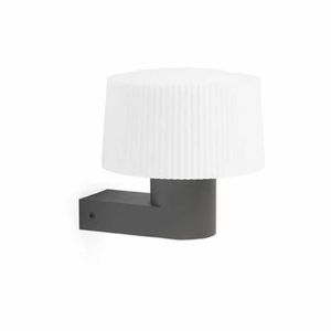 Wandlamp Muffin donkergrijs met witte kap 74432-74429 Spaans Design Faro