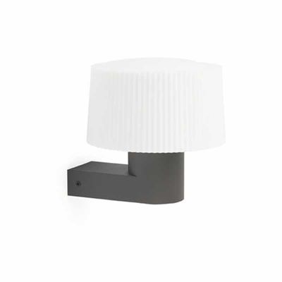 Wandlamp Muffin donkergrijs met witte kap 74432-74429 Spaans Design Faro