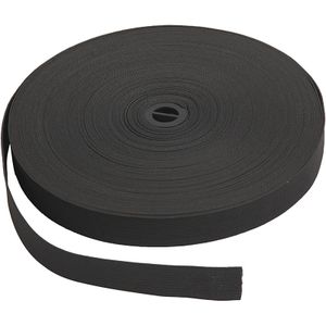 2x Zwart hobby elastiek van 20 mm x 25 meter