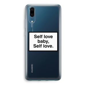 Self love: Huawei P20 Transparant Hoesje