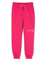 Givenchy Kids pantalon de jogging à logo imprimé - Rose - thumbnail