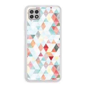 Gekleurde driehoekjes pastel: Samsung Galaxy A22 4G Transparant Hoesje