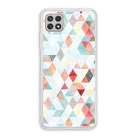 Gekleurde driehoekjes pastel: Samsung Galaxy A22 4G Transparant Hoesje
