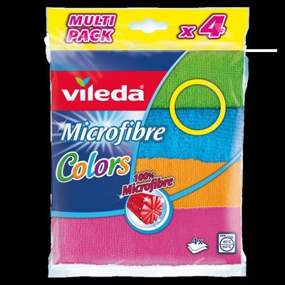Vileda Microvezel doeken colors 4-pack (1 st)