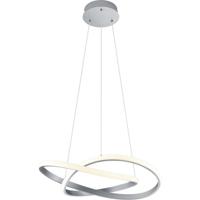 LED Hanglamp Mat Nikkel - Dimbaar 27.5W - Warm Wit 3000K - Aluminium