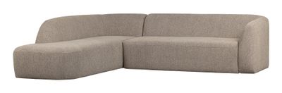 BePureHome Hoekbank 'Sloping' Links, kleur Naturel Melange