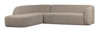 BePureHome Hoekbank 'Sloping' Links, kleur Naturel Melange