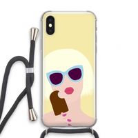 Ice cream: iPhone XS Transparant Hoesje met koord