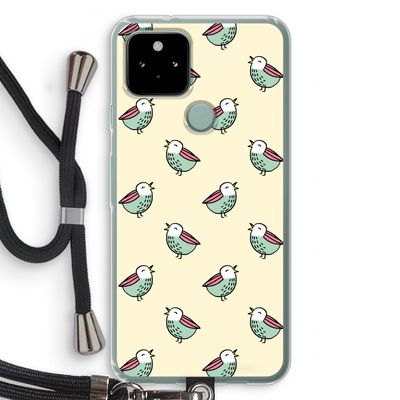Vogeltjes: Pixel 5 Transparant Hoesje met koord