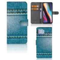 Motorola Moto G 5G Plus | Wallet Case | met Pasjes | Jeans