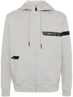 BOSS veste zippée à bandes logos - Gris