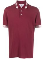Brunello Cucinelli polo à bords rayés - Rouge