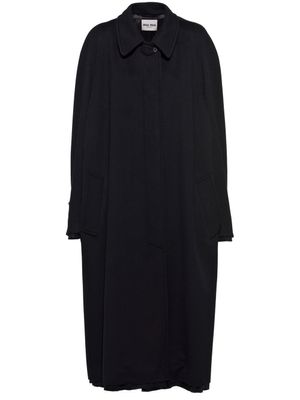 Miu Miu manteau mi-long à simple boutonnage - Noir