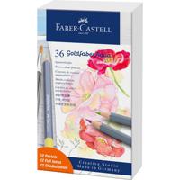 Faber Castell FC-114639 Goldfaber Aqua Aquarelpotloden 36 Stuks Pastels/Full Tones/Shaded Tones - thumbnail