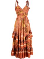 Ulla Johnson robe longue Meera à fleurs - Orange