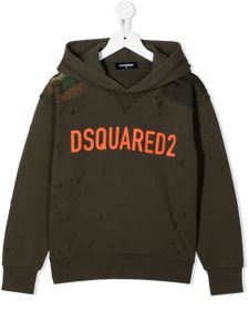 DSQUARED2 KIDS hoodie à logo imprimé - Vert