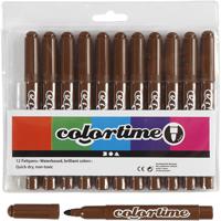 Colortime Bruine jumbo stiften, 12st.