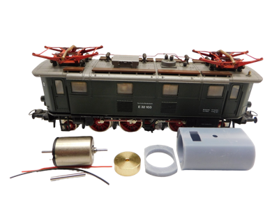 micromotor HR021F motor ombouwset voor Roco E 32 (Alt), K. Bay. Sts. B. EP2 (Alt)