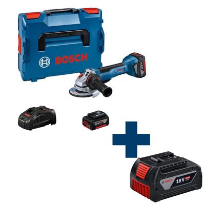 Bosch Professional GWS 18V-10 P Accu Haakse Slijper 125mm 18V 5.0Ah in L-Boxx - 06019J4101