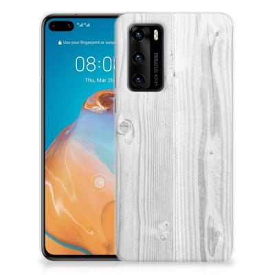 Huawei P40 | Bumper Hoesje | White Wood