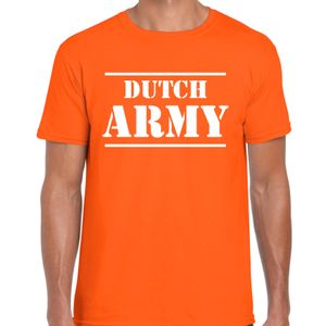 Dutch army/Nederlands leger supporter/fan t-shirt oranje voor heren - EK/WK/Race