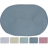 Diversen Placemat ovaal 44x29 cm 5 verschillende kleuren
