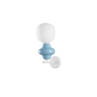 Lyora WandlampClio blauw keramiek met wit glas - 9009124