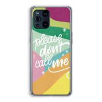 Don't call: Oppo Find X3 Pro Transparant Hoesje