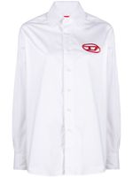 Diesel chemise en coton à motif S-Doulogo brodé - Blanc