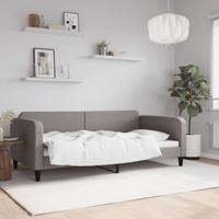 Slaapbank 100x200 cm stof taupe