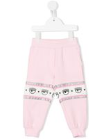 Chiara Ferragni Kids pantalon de jogging à détails œil protection - Rose