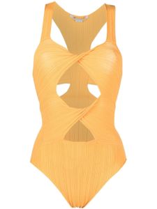 Stella McCartney body en maille à découpes - Orange