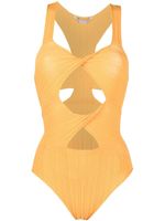 Stella McCartney body en maille à découpes - Orange