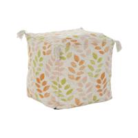 Floor cushion DKD Home Decor Beige Blad van een plant Shabby Chic 40 x 40 x 40 cm