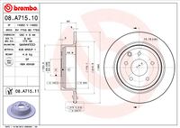 Remschijf BREMBO, Remschijftype: Massief, u.a. für Nissan - thumbnail