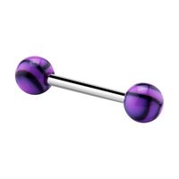 Staafje Chirurgisch staal 316L / Acryl Barbells