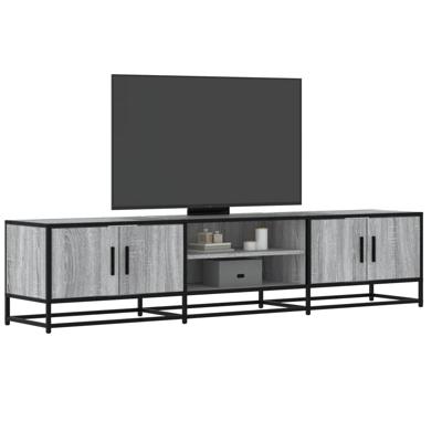 Tv-meubel 180x35x41 cm bewerkt hout grijs sonoma eikenkleurig