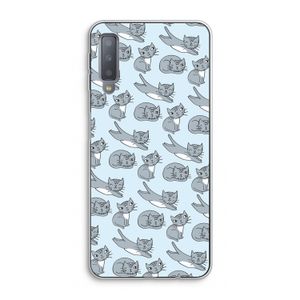 Poezen: Samsung Galaxy A7 (2018) Transparant Hoesje
