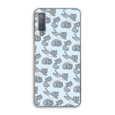 Poezen: Samsung Galaxy A7 (2018) Transparant Hoesje