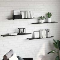 Boekenplank Bord 4 pcs Zwart 100 x 40 x 1.5cm Spaanplaat