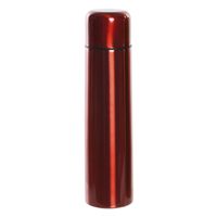 RVS thermosfles/isoleerfles rood met drukdop 920 ml