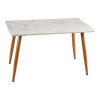 Bijzettafel Gift Decor Wit Bruin Hout 70 x 120 x 75 cm Marmer