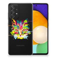 Samsung Galaxy A52 (5G/4G) Telefoonhoesje met Naam Cat Color