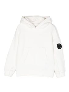 C.P. Company Kids hoodie en coton à détail de lentille signature - Blanc