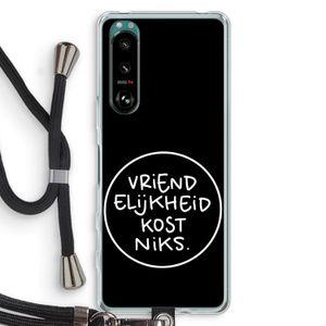 Vriendelijkheid: Sony Xperia 5 III Transparant Hoesje met koord