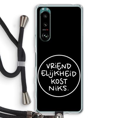 Vriendelijkheid: Sony Xperia 5 III Transparant Hoesje met koord