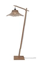 GOOD&MOJO Vloerlamp 'Ibiza' Bamboe, 150cm, kleur Naturel/Zwart